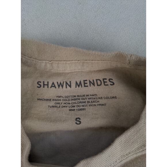 Womens Shawn Mendes Long Sleeve T Shirt Size Small Lost in Japan Beige Merch - Picture 10 of 12